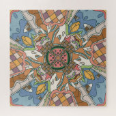Mindful zomer: pastel en speels patroon legpuzzel (Horizontaal)