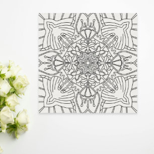 Mindful Zomer: Vredige Botanische Kleurplaten Poster