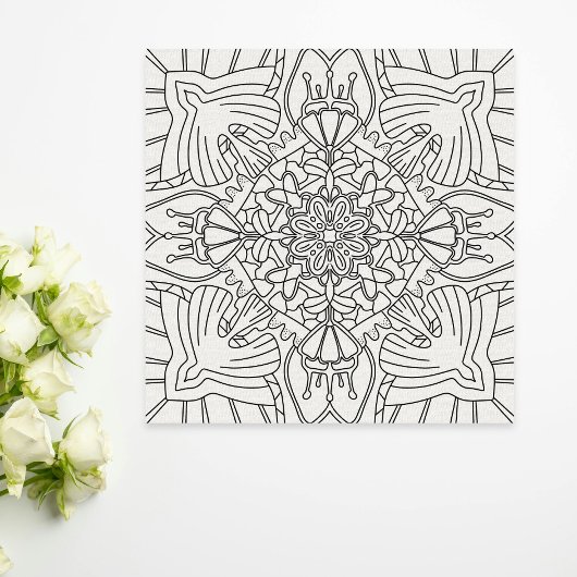Mindful Zomer: Vredige Botanische Kleurplaten Poster