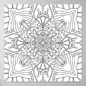 Mindful Zomer: Vreedzame Botanische Kleuring Poster (Voorkant)