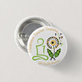 MindfulBoston Button: Meditation Teacher Training Ronde Button 3,2 Cm (Voorkant /achterkant)