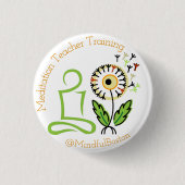 MindfulBoston Button: Meditation Teacher Training Ronde Button 3,2 Cm (Voorkant)