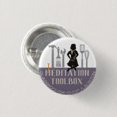 MindfulBoston's Meditation Toolbox Badge Ronde Button 3,2 Cm (Voorkant /achterkant)