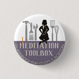 MindfulBoston's Meditation Toolbox Badge Ronde Button 3,2 Cm