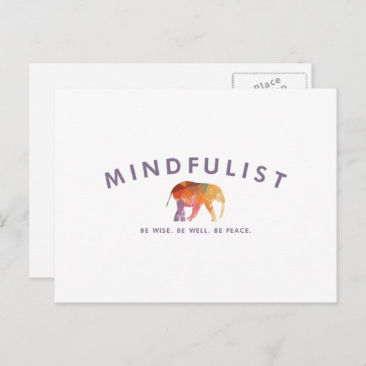 Mindfulistische Briefkaarten (Voorkant / Achterkant)