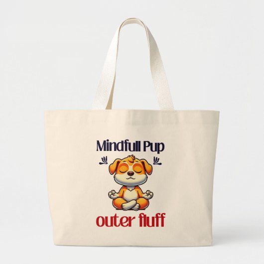 Mindfull Pup Grote Tote Bag (Voorkant)