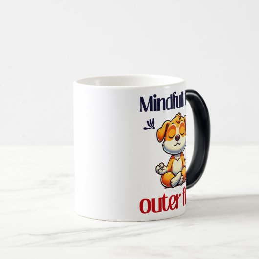 Mindfull Pup Magische Mok (Voorkant rechts)