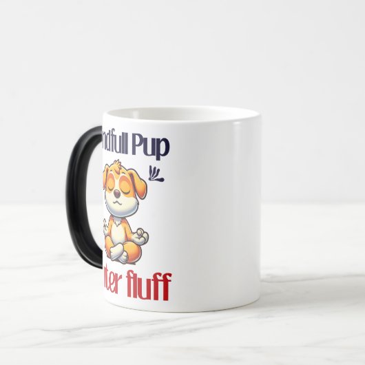 Mindfull Pup Magische Mok (Voorkant links)