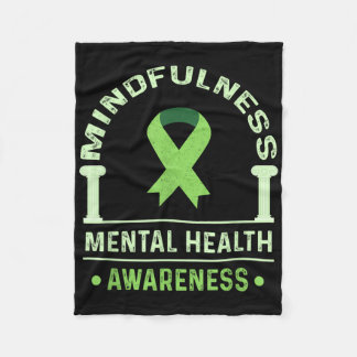 Mindfulness Awareness Mental Health Month Mental H Fleece Deken