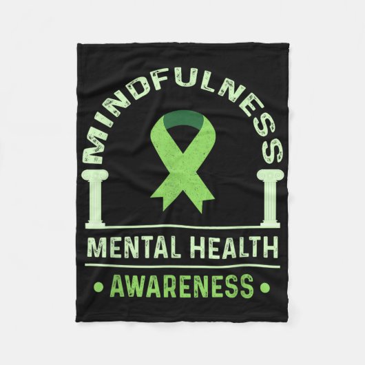 Mindfulness Awareness Mental Health Month Mental H Fleece Deken (Voorkant)