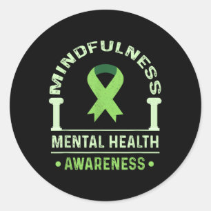 Mindfulness Awareness Mental Health Month Mental H Ronde Sticker