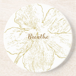 Mindfulness "Breathe" Zandstenen Onderzetter