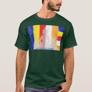 Mindfulness Buddha Buddhist Flag Spiritueel Yoga T-shirt