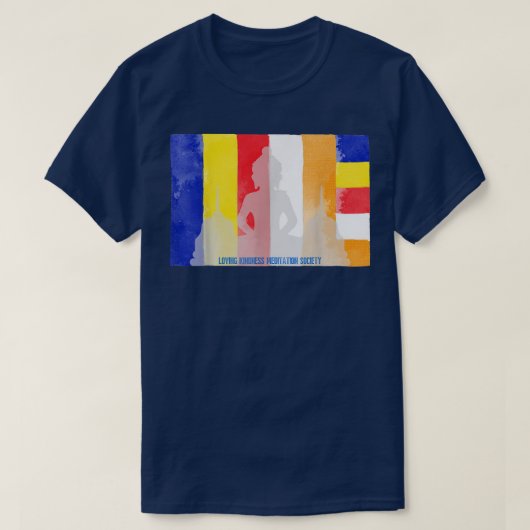 Mindfulness Buddha Buddhist Flag Spiritueel Yoga T-shirt (Design voorkant)