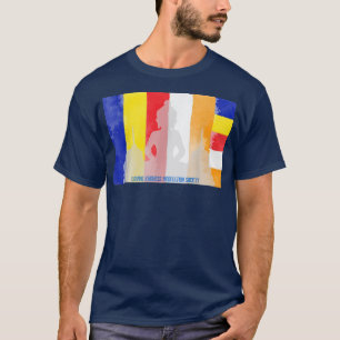 Mindfulness Buddha Buddhist Flag Spiritueel Yoga T-shirt
