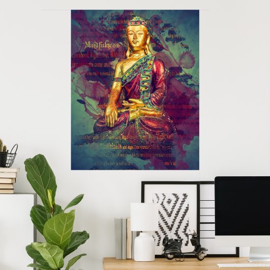 Mindfulness Buddha Poster (Thuiskantoor)