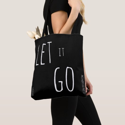 Mindfulness Cadeau LAAT LOS ADemen Naam Toevoegen  Tote Bag (Dichtbij)