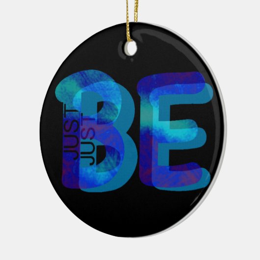 Mindfulness Cadeft kan alleen Neon Blue 3D naam to Keramisch Ornament (Links)