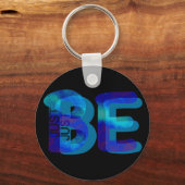 Mindfulness Cadeft kan alleen Neon Blue 3D naam to Sleutelhanger (Voorkant)