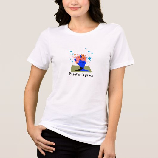 Mindfulness en innerlijke vrede Tri-Blend shirt (Voorkant)
