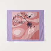 Mindfulness en metamorfose geïnspireerd ontwerp wandkleed (Voorkant (horizontaal))