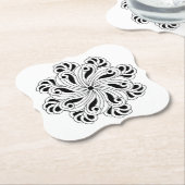 Mindfulness Flower Mandala Design Paper Onderzette Kartonnen Onderzetters (Gekanteld)