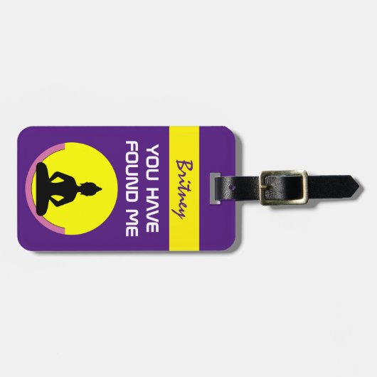 Mindfulness & Gepersonaliseerde Tas Aandacht Label Bagagelabel (Voorkant horizontaal)