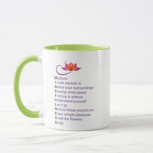 Mindfulness Geschenk Mok Expressies voor elke lett (Links)