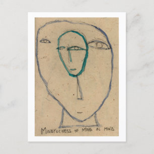 Mindfulness in gedachten. Boeddhistisch concept Briefkaart