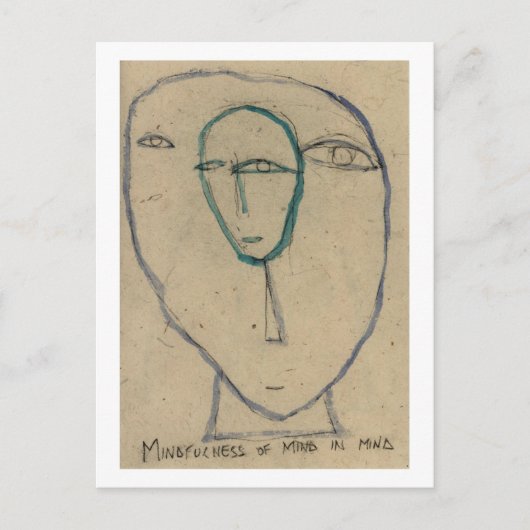 Mindfulness in gedachten. Boeddhistisch concept Briefkaart (Voorkant)