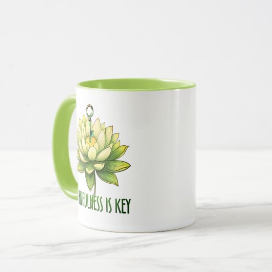 Mindfulness is de sleutel mok (Voorkant links)