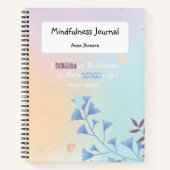 Mindfulness Journal Monogram Inspirerend Quote Notitieboek (Voorkant)