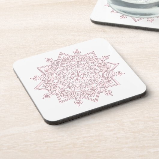 Mindfulness Mandala Design Bier Onderzetter (Linkerzijde)