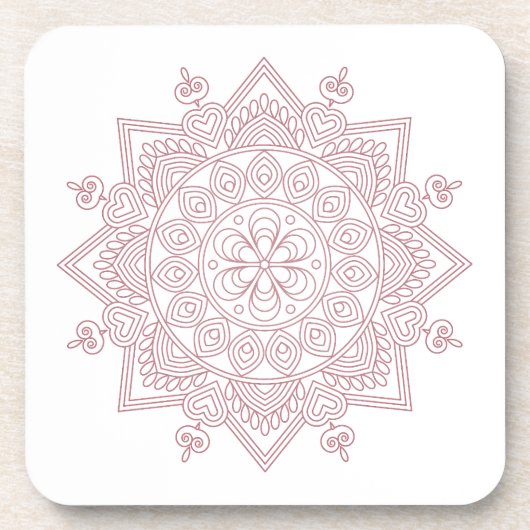 Mindfulness Mandala Design Bier Onderzetter (Voorkant)