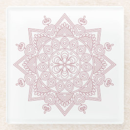 Mindfulness Mandala Design Glass Onderzetter Glazen Onderzetter