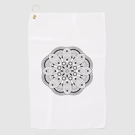 Mindfulness Mandala Design Golfhanddoek (Voorkant)