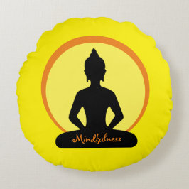 Mindfulness & Meditatie (Buddha Studio decor) Rond Kussen