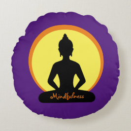 Mindfulness & Meditatie (Buddha Studio decor) Rond Kussen