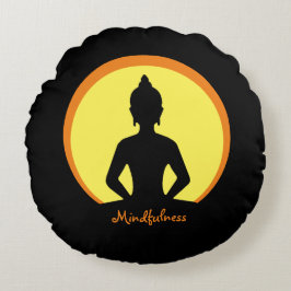 Mindfulness & Meditatie (Buddha Studio decor) Rond Kussen
