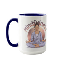 Mindfulness Meditatie Mok Navy Blauwe Combinatie