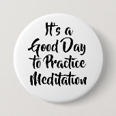 Mindfulness-meditatie Motivatiequote Ronde Button 7,6 Cm (Voorkant)