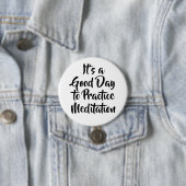 Mindfulness-meditatie Motivatiequote Ronde Button 7,6 Cm (In situ)