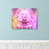 Mindfulness meditatie verpakt canvas afdruk (Insitu (Houten vloer))
