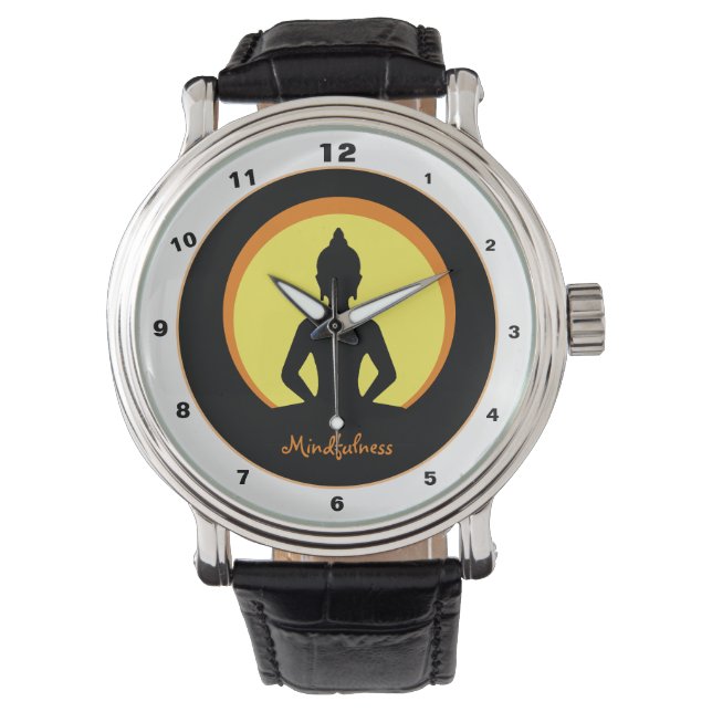 Mindfulness & Meditation Design Watch (Boeddha) Horloge (Voorkant)