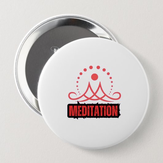 Mindfulness Meditation Ronde Button 4,0 Cm (Voorkant /achterkant)