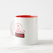 Mindfulness Meditation Tweekleurige Koffiemok (Voorkant links)