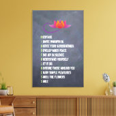 Mindfulness Muurkunst Letter Uitdrukkingen Krijtbo Canvas Afdruk (Insitu (Woonkamer))