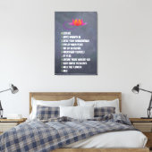 Mindfulness Muurkunst Letter Uitdrukkingen Krijtbo Canvas Afdruk (Insitu (Slaapkamer))