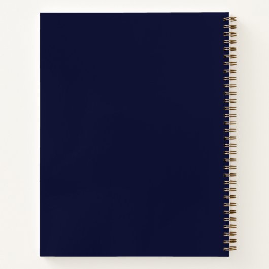 Mindfulness Navy Blue Gold Minimalist Notitieboek (Achterkant)