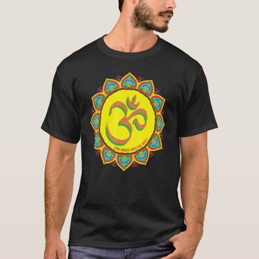 Mindfulness Om Ohm Mandala Buddhism Yoga Meditatio T-shirt (Voorkant)
